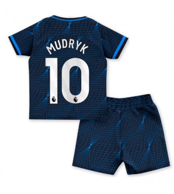 Chelsea Mykhailo Mudryk #10 Udebanesæt Børn 2023-24 Kort ærmer (+ korte bukser)